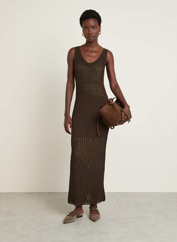Max Mara Knit dress VALOIS DARK BROWN