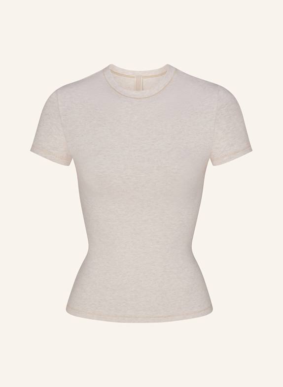 SKIMS COTTON JERSEY lounge shirt OATMEAL HEATHER