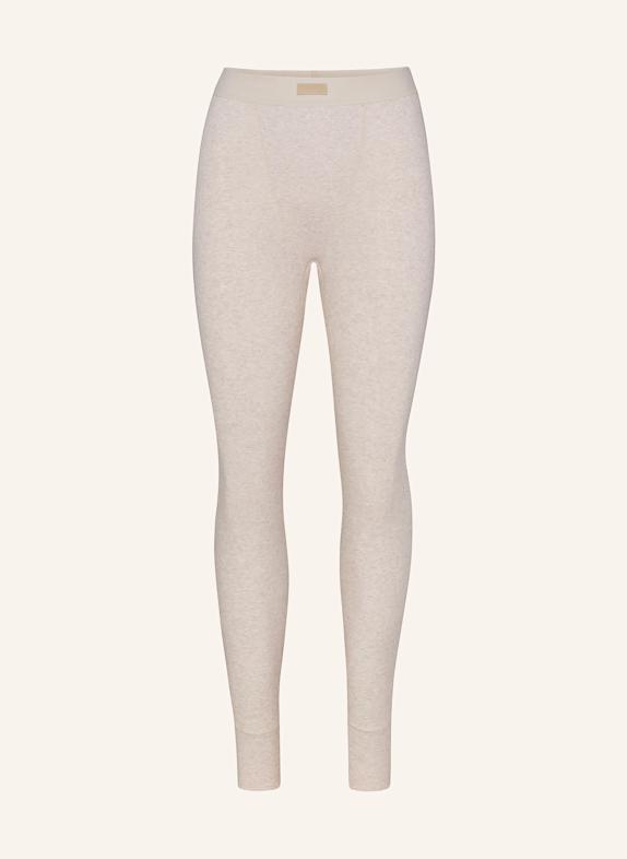 SKIMS Lounge-Leggings COTTON RIB OATMEAL HEATHER