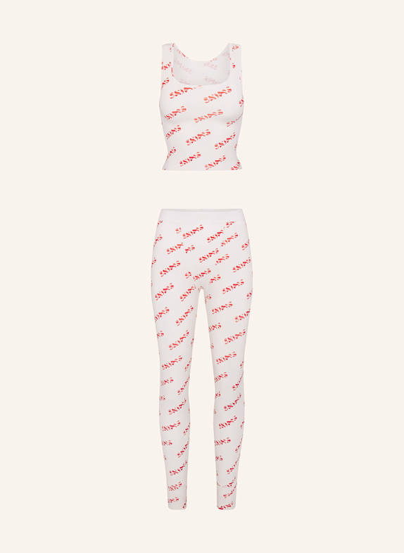 SKIMS Lounge-Set COTTON RIB CANDY CANE PRINT