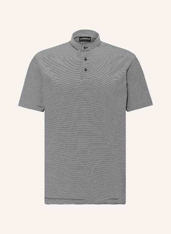 EMPORIO ARMANI Jersey-Poloshirt DUNKELBLAU/ WEISS
