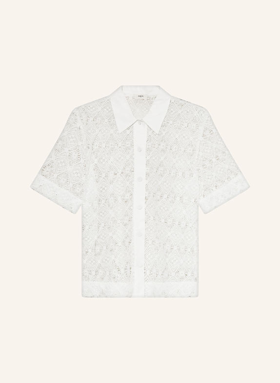 SUNCOO Hemdbluse LALIE aus Spitze WEISS