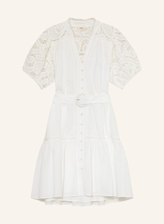 SUNCOO Kleid CEDRA mit Lochspitze WEISS