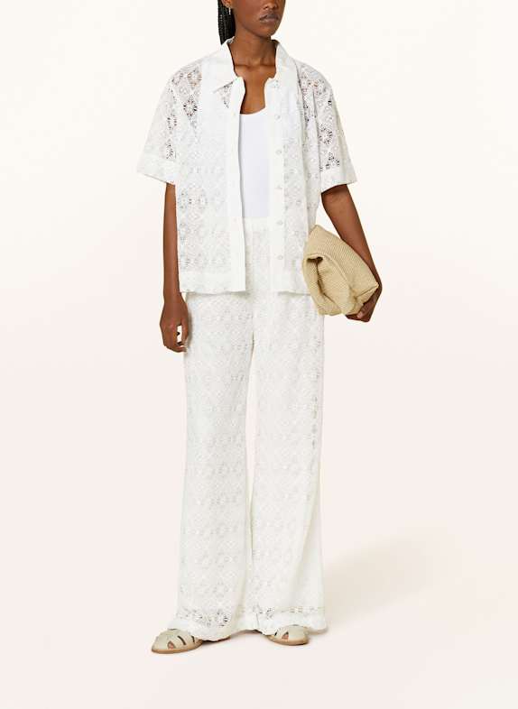SUNCOO JOYCE lace Marlene trousers WHITE