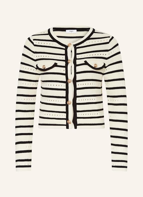 SUNCOO Strickjacke GANEO SCHWARZ/ CREME