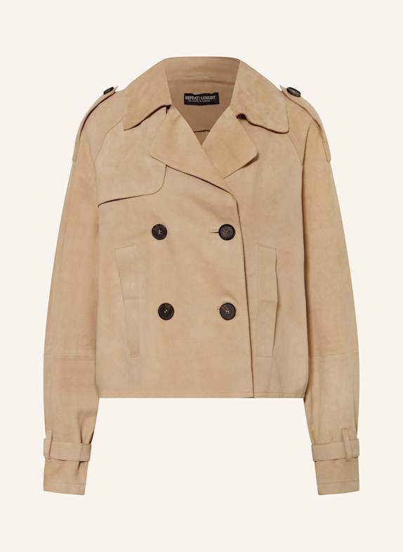 REPEAT Lederjacke BEIGE
