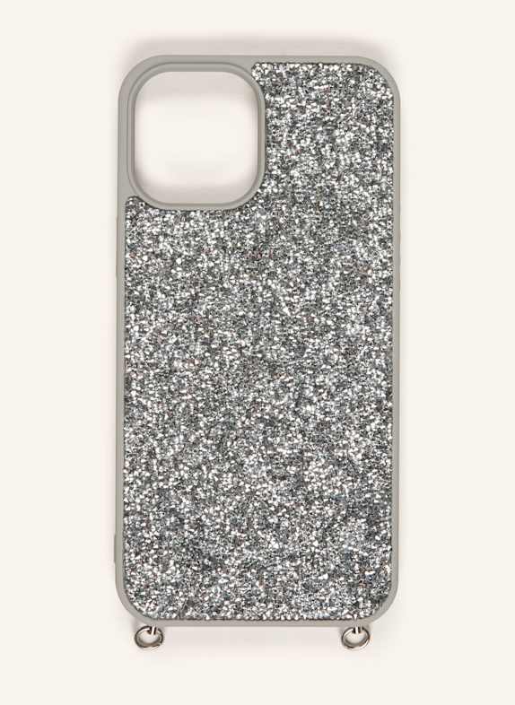 CHEEKY CHAIN MUNICH Smartphone-Hülle CRYSTAL SILBER/ WEISS