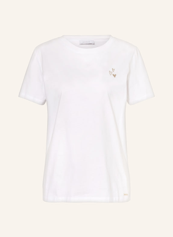 RINO & PELLE T-Shirt JOLENE mit Glitzergarn WEISS