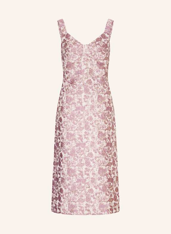 BAUM UND PFERDGARTEN Jacquard-Kleid AMNEH mit Glitzergarn WEISS/ HELLLILA/ GOLD