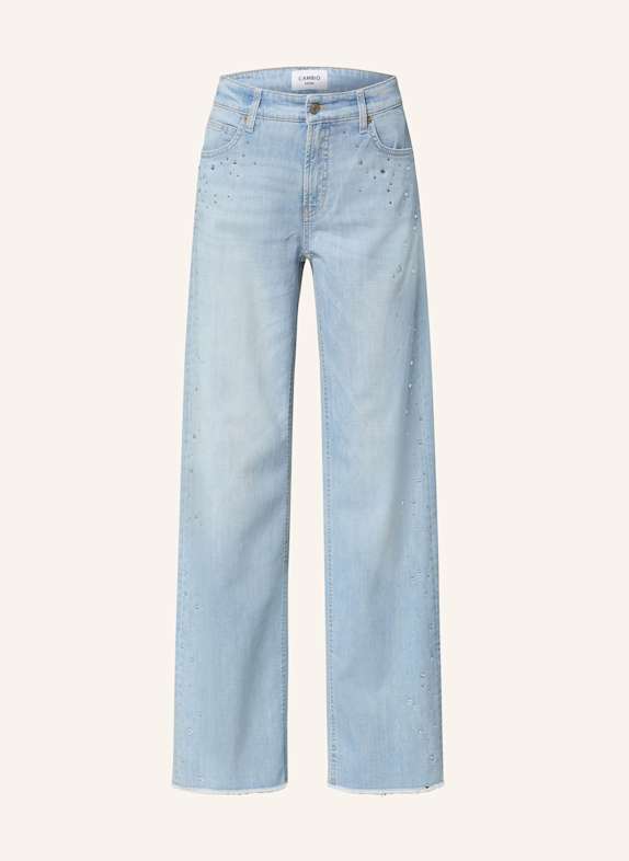 CAMBIO AIMEE straight jeans with decorative gems 5231 lifely bleach contr. frin