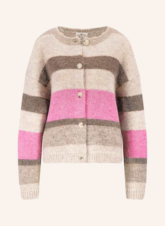 FYNCH-HATTON Strickjacke mit Alpaka HELLGRAU/ BRAUN/ ROSA