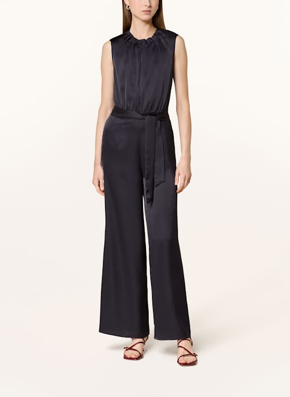 comma Satin jumpsuit DARK BLUE