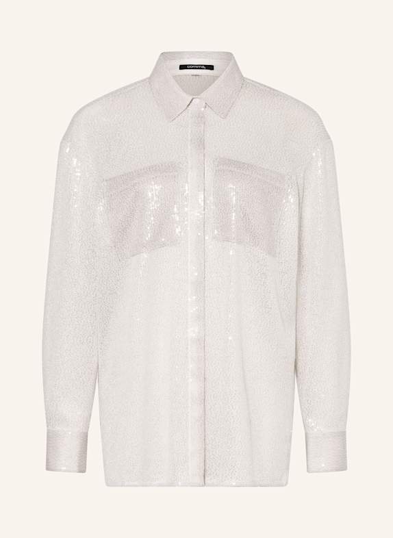 comma Shirt blouse with sequins WHITE