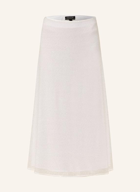 comma Skirt with sequins WHITE