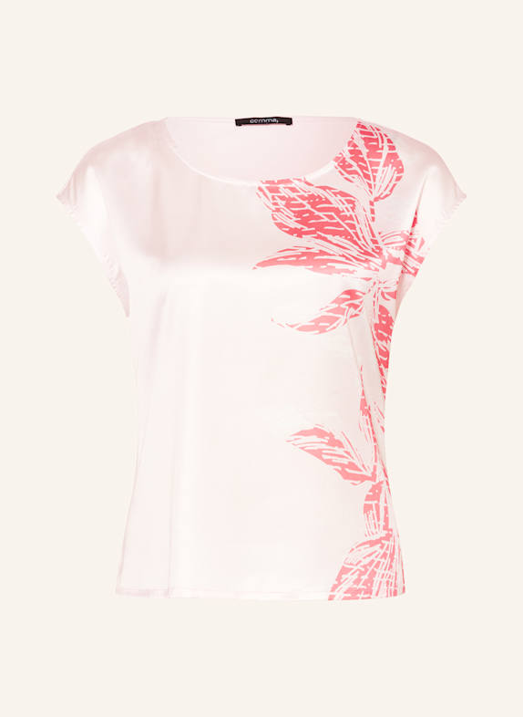 comma Blusenshirt im Materialmix HELLLILA/ PINK