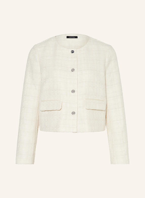 comma Tweed jacket with glitter thread ECRU