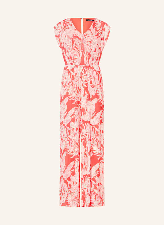 comma Jumpsuit with pleats LIGHT RED/ WHITE