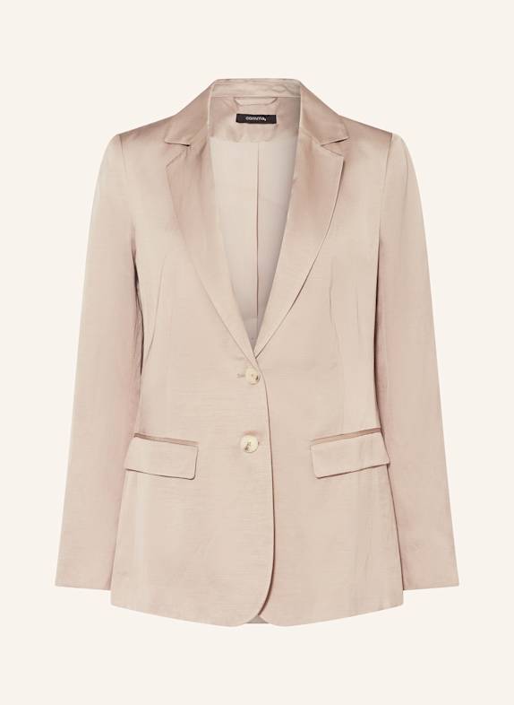 comma Satin blazer BEIGE