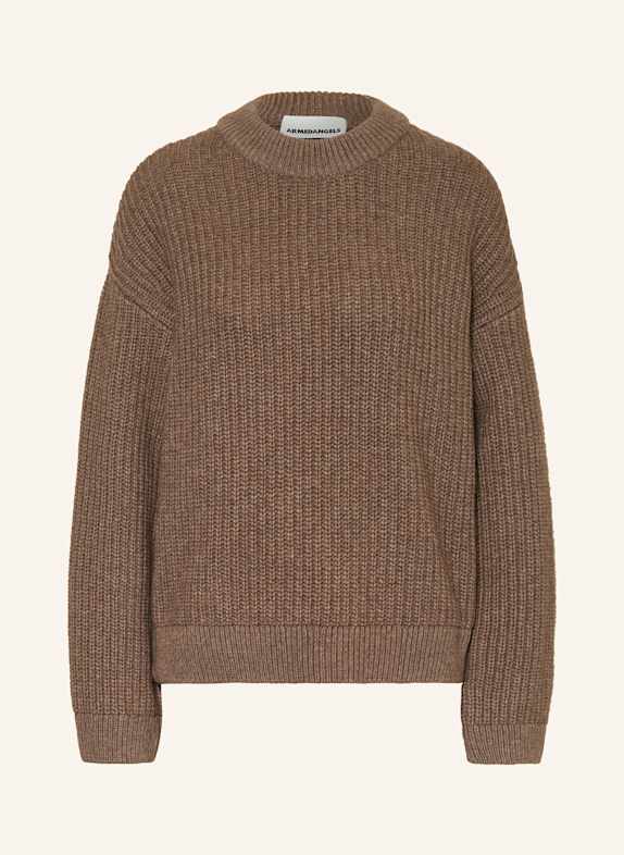 ARMEDANGELS Pullover HILARIAA SOFT DUNKELBRAUN