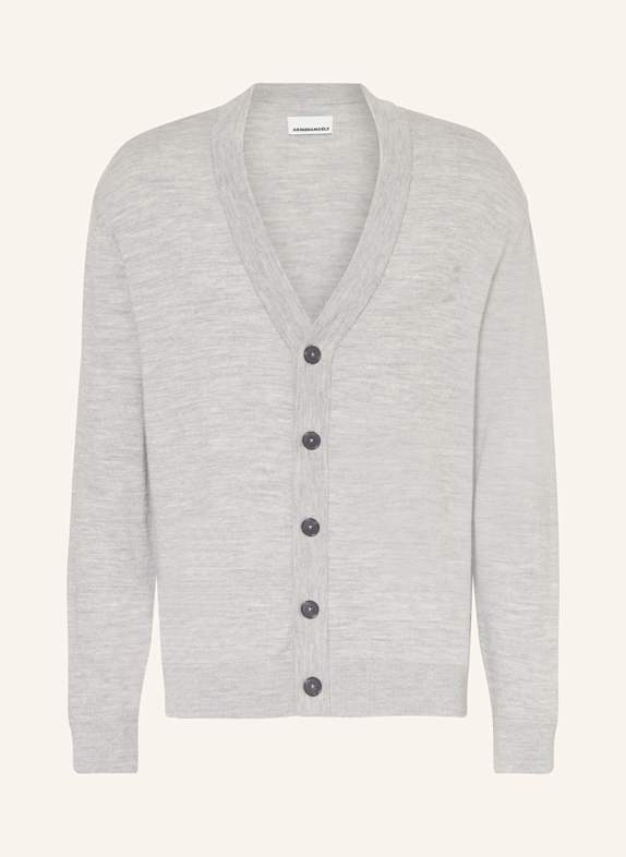ARMEDANGELS KAARDON merino wool cardigan LIGHT GRAY