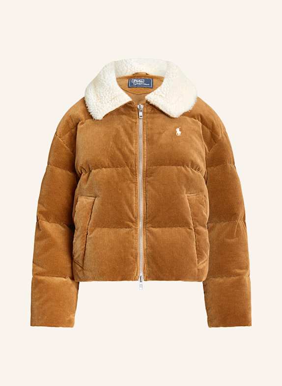 POLO RALPH LAUREN Daunenjacke aus Cord CAMEL