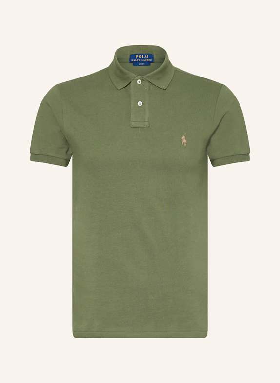 POLO RALPH LAUREN Koszulka polo z piki slim fit ZIELONY