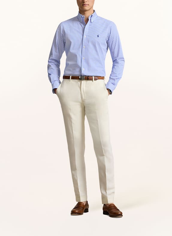 POLO RALPH LAUREN Overhemd Custom Fit WIT / BLAUW