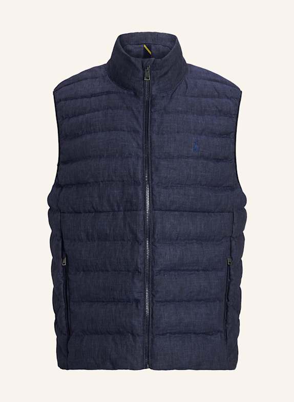 POLO RALPH LAUREN Steppweste aus Leinen DUNKELBLAU