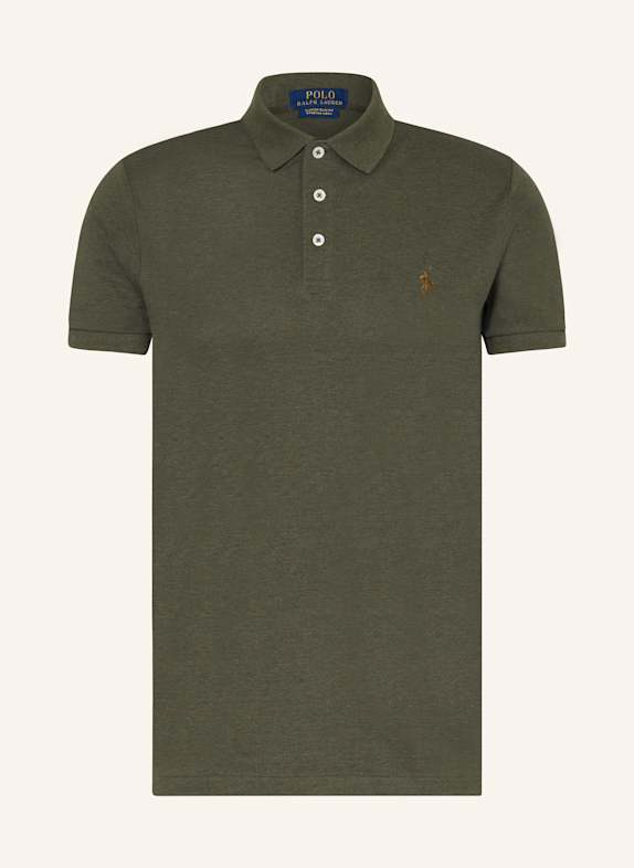 POLO RALPH LAUREN Koszulka polo z piki custom slim fit CIEMNOZIELONY