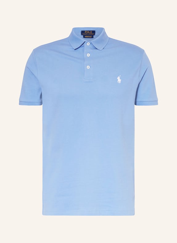 POLO RALPH LAUREN Koszulka polo z piki custom slim fit JASNONIEBIESKI