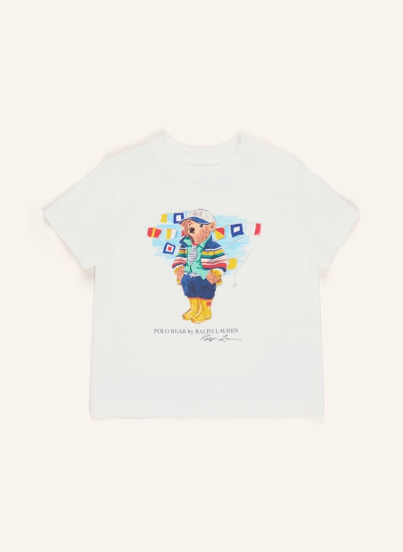 POLO RALPH LAUREN T-Shirt POLO BEAR WEISS/ DUNKELBLAU/ GELB