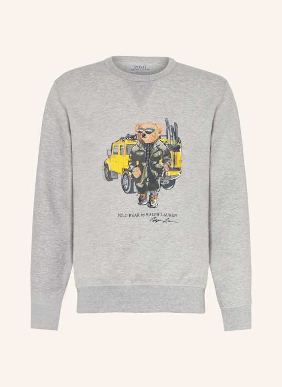 POLO RALPH LAUREN Sweatshirt LIGHT GRAY/ YELLOW/ BROWN