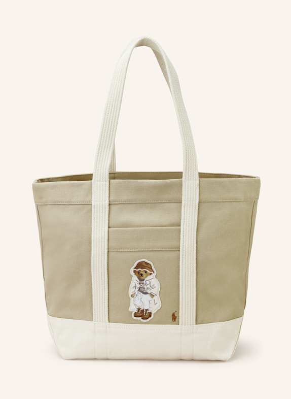 POLO RALPH LAUREN Shopper ECRU/ LIGHT BROWN
