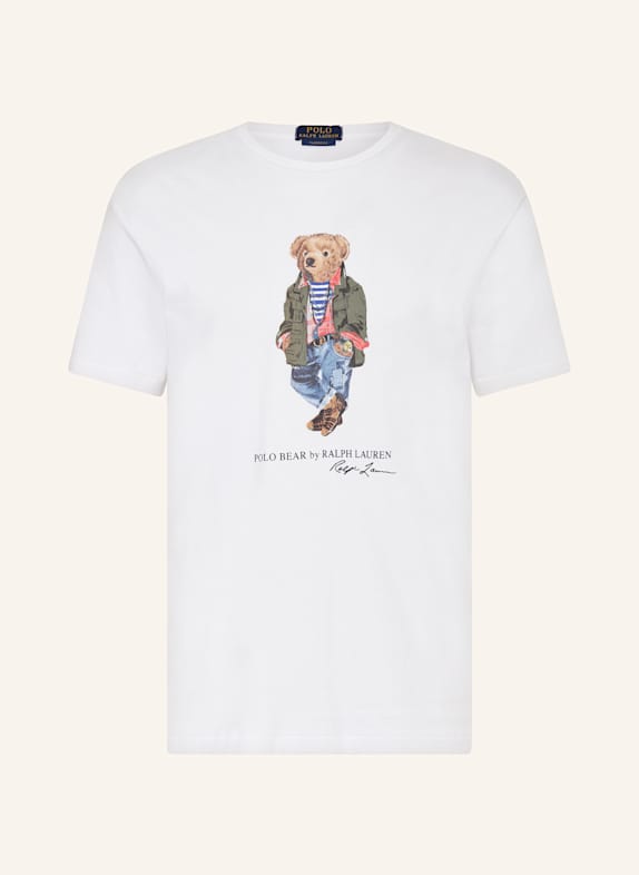 POLO RALPH LAUREN T-Shirt WEISS/ BRAUN/ GRÜN