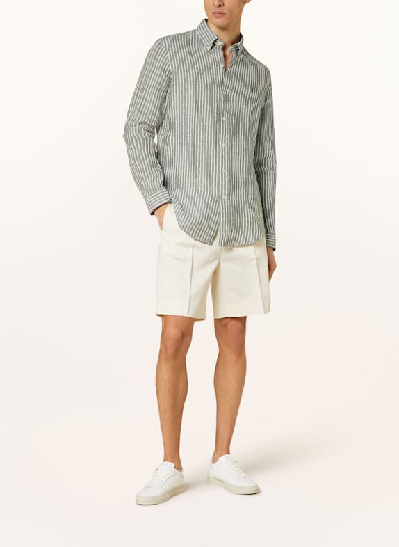 POLO RALPH LAUREN Linnen hemd Custom Fit OLIJF / WIT