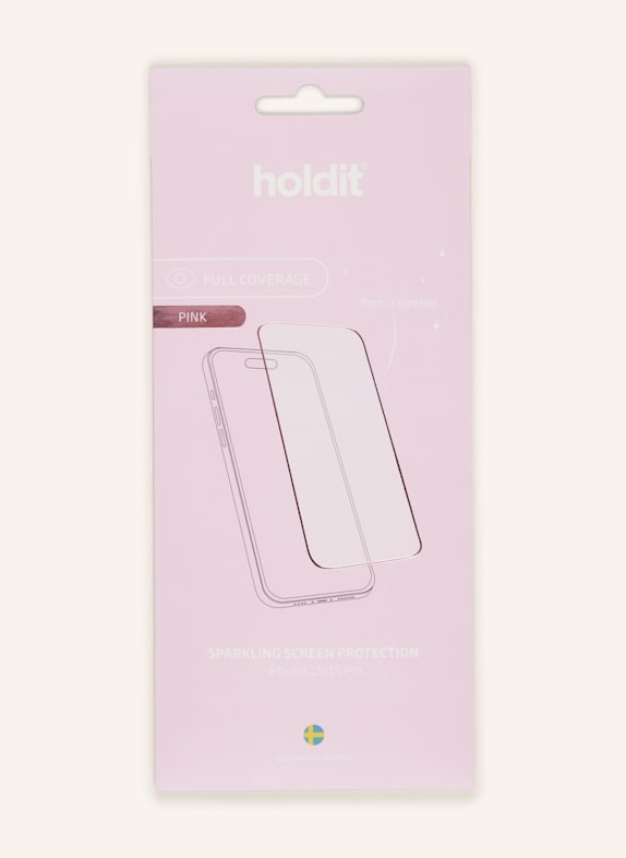 holdit Smartphone-Bildschirmschutz Glitter Pink