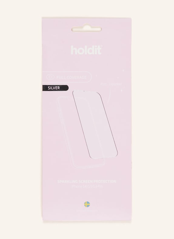 holdit Smartphone-Bildschirmschutz GLITTER SILVER