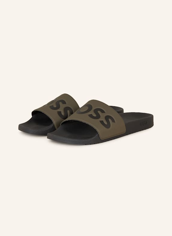 BOSS Pantoletten ARYEH KHAKI/ SCHWARZ