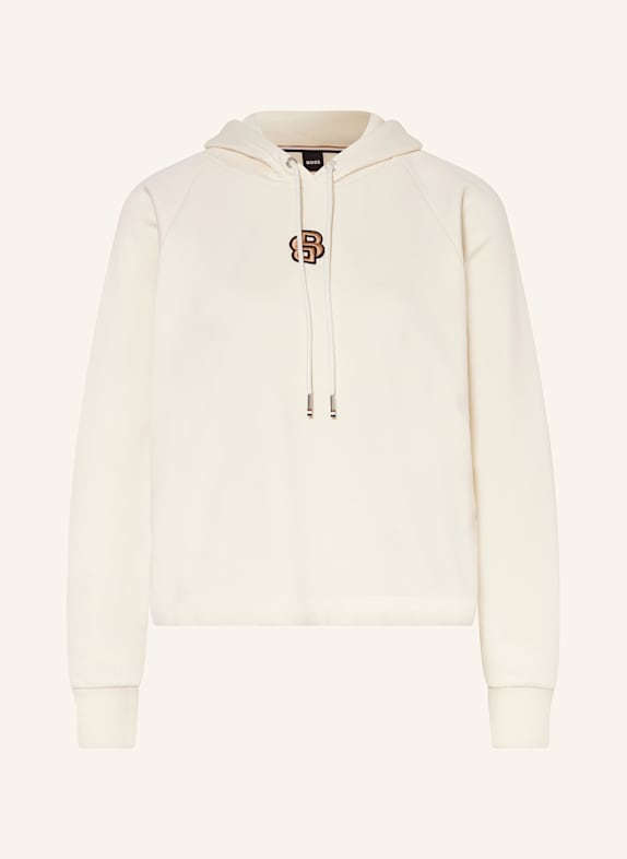 BOSS Cropped-Hoodie EMAES ECRU