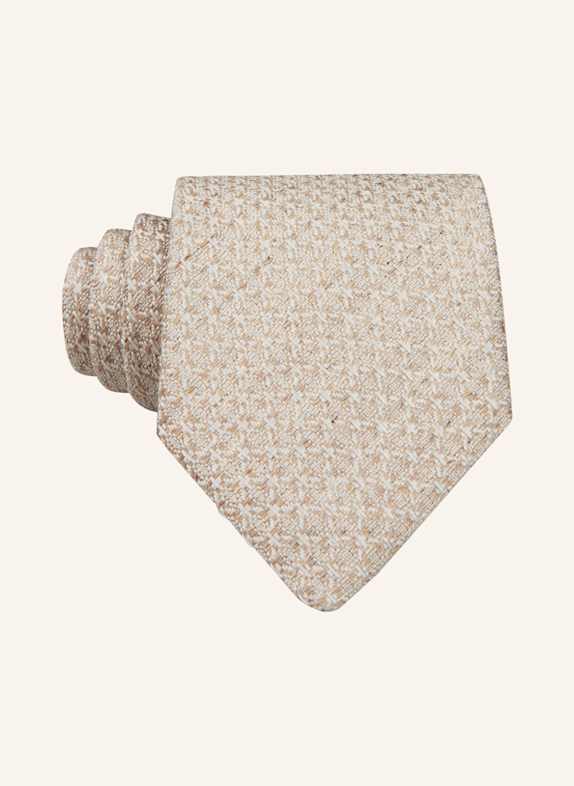 BOSS Krawat C-TIE BEŻOWY