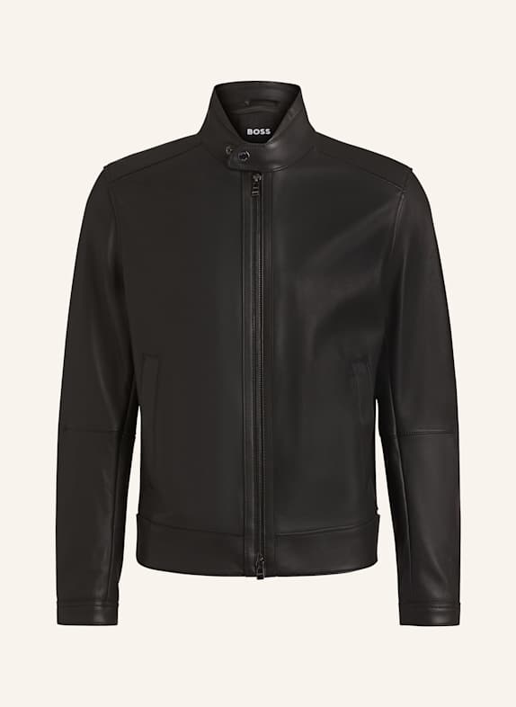 BOSS Lederjacke MANSELL SCHWARZ