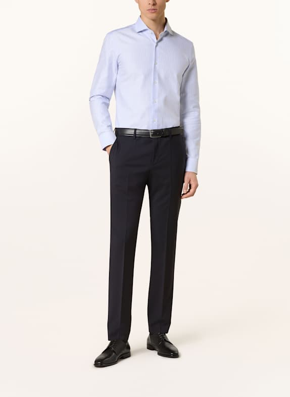BOSS Shirt HANK slim fit LIGHT BLUE / WHITE