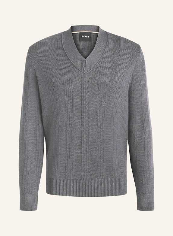 BOSS Sweter BIRVO SZARY