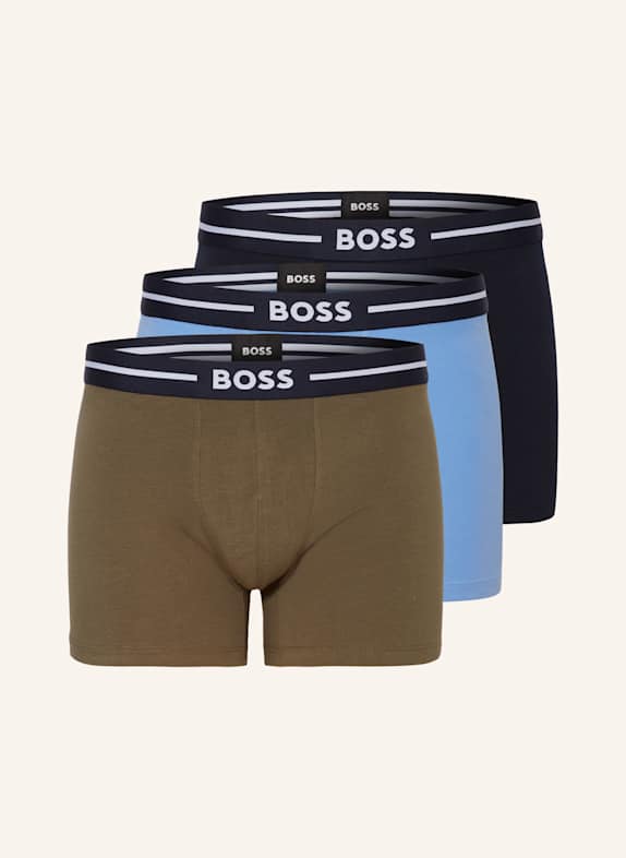 BOSS 3er-Pack Boxershorts DUNKELBLAU/ HELLBLAU/ KHAKI