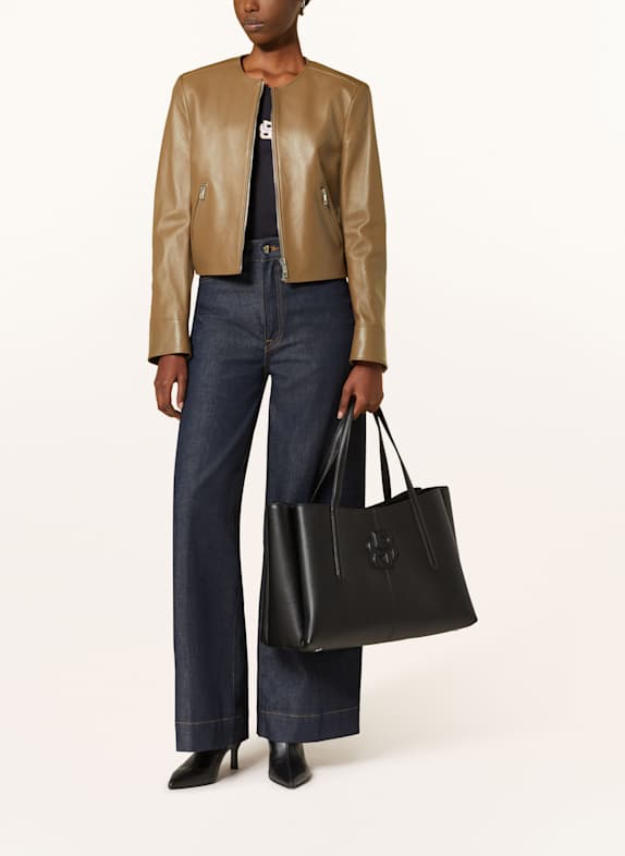 BOSS Lederjacke SADENITA BRAUN