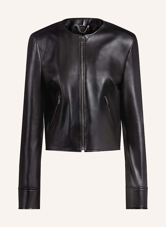 BOSS Lederjacke SADENITA SCHWARZ