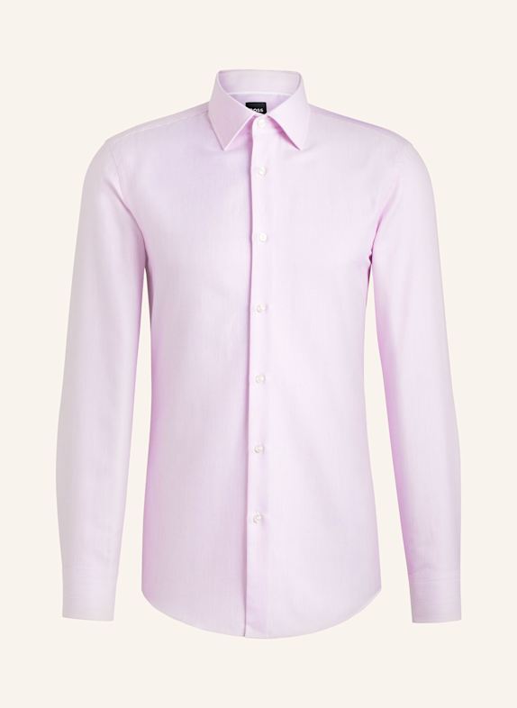 BOSS Hemd HANK Slim Fit PINK/ WEISS