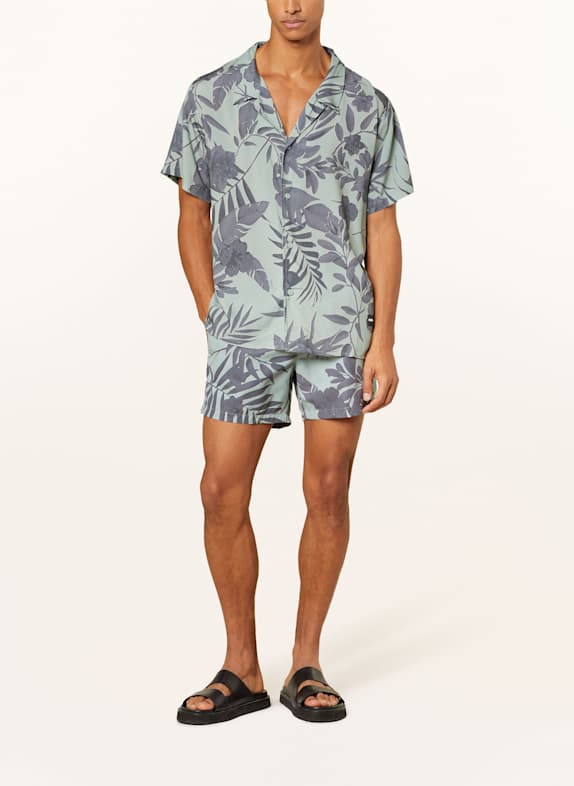 BOSS Resorthemd BEACH Comfort Fit HELLGRÜN / DUNKELGRAU / GRAU