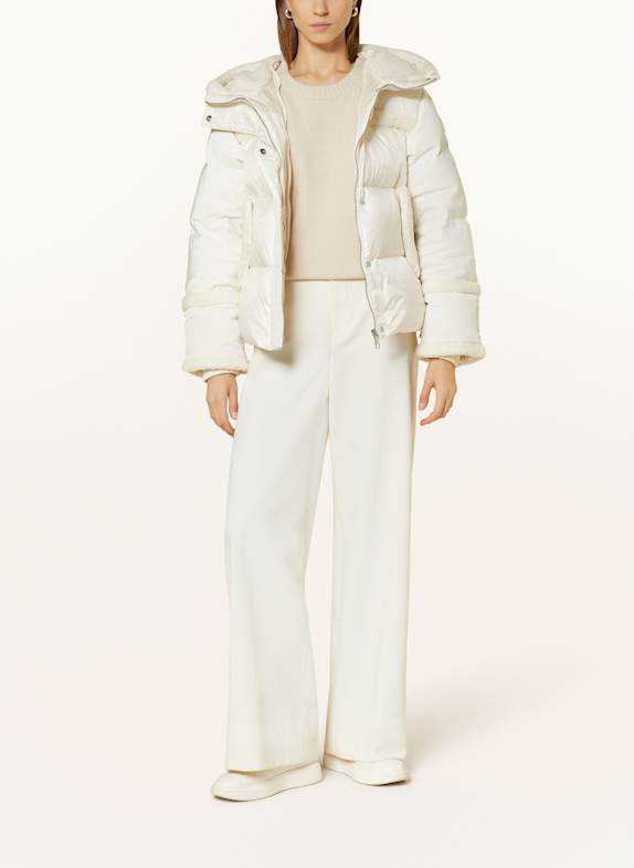 BOSS PIMIRA down jacket with teddy fur ECRU