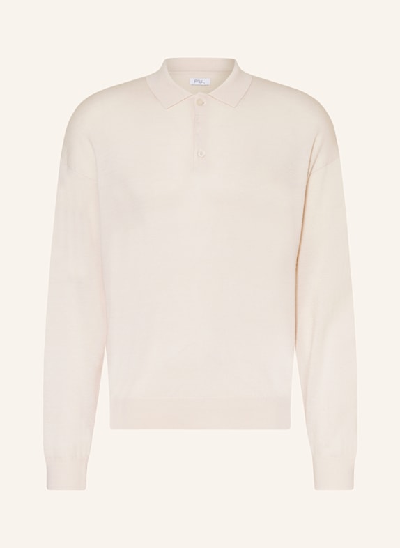 PAUL Strick-Poloshirt aus Merinowolle ECRU